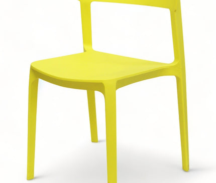 AMKO P148 Yellow Commercial Grade Restaurant Durable Plastic Chair