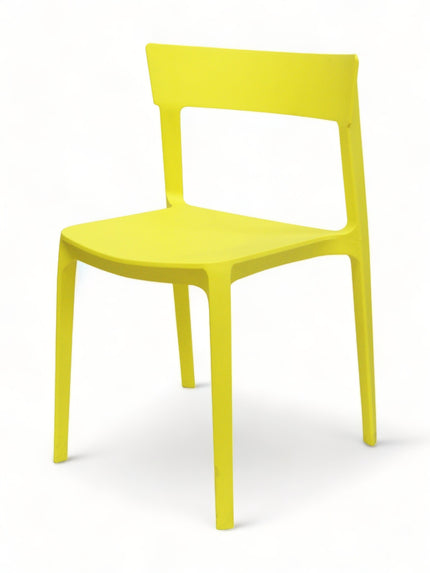 AMKO P148 Yellow Commercial Grade Restaurant Durable Plastic Chair