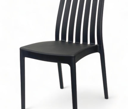 AMKO P180 Black Commercial Grade Restaurant Durable Plastic Chair