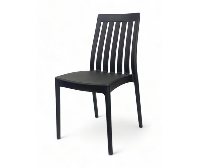 AMKO P180 Black Commercial Grade Restaurant Durable Plastic Chair