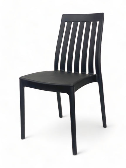 AMKO P180 Black Commercial Grade Restaurant Durable Plastic Chair
