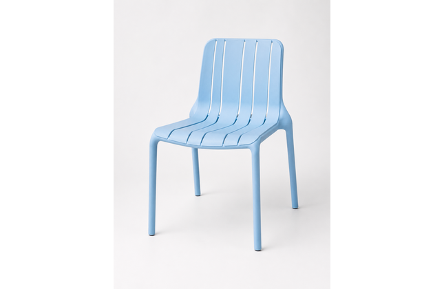 AMKO P197 Sky Blue Commercial Grade Restaurant Durable Plastic Chair