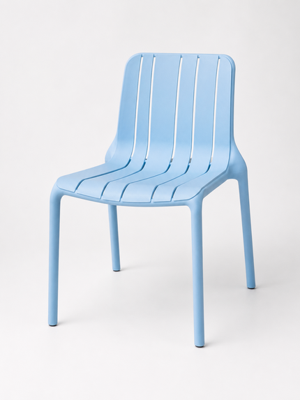 AMKO P197 Sky Blue Commercial Grade Restaurant Durable Plastic Chair