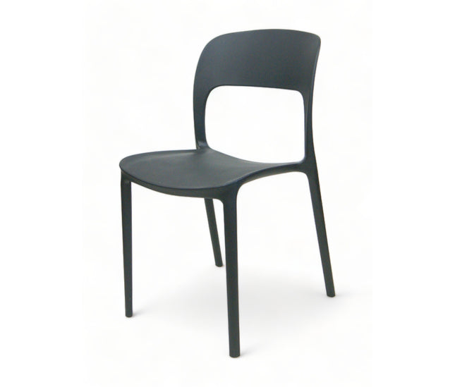 AMKO P633 Black Commercial Grade Restaurant Durable Plastic Chair