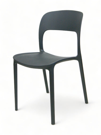 AMKO P633 Black Commercial Grade Restaurant Durable Plastic Chair