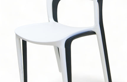 AMKO P633 White Commercial Grade Restaurant Durable Plastic Chair