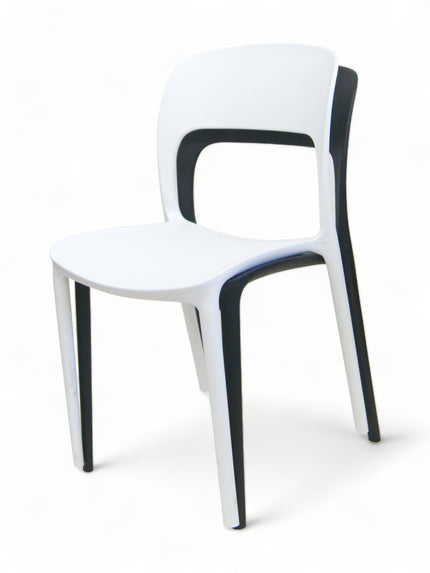 AMKO P633 White Commercial Grade Restaurant Durable Plastic Chair