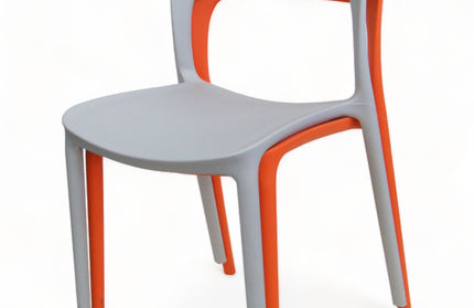 AMKO P633 Gray Commercial Grade Restaurant Durable Plastic Chair