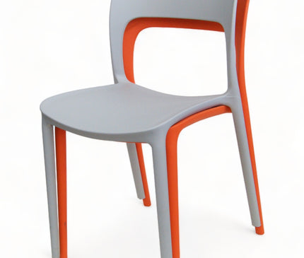 AMKO P633 Gray Commercial Grade Restaurant Durable Plastic Chair