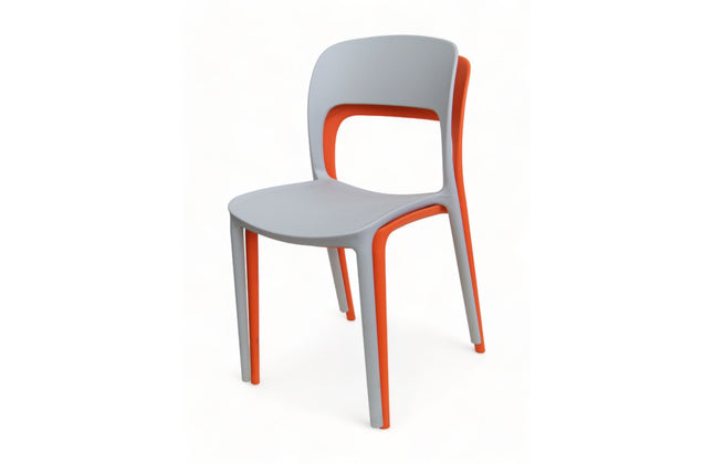 AMKO P633 Gray Commercial Grade Restaurant Durable Plastic Chair