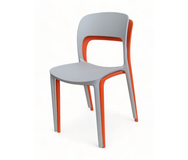 AMKO P633 Gray Commercial Grade Restaurant Durable Plastic Chair