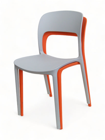 AMKO P633 Gray Commercial Grade Restaurant Durable Plastic Chair