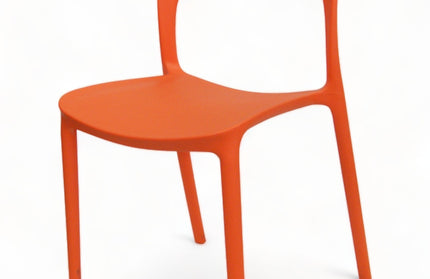 AMKO P633 Orange Commercial Grade Restaurant Durable Plastic Chair