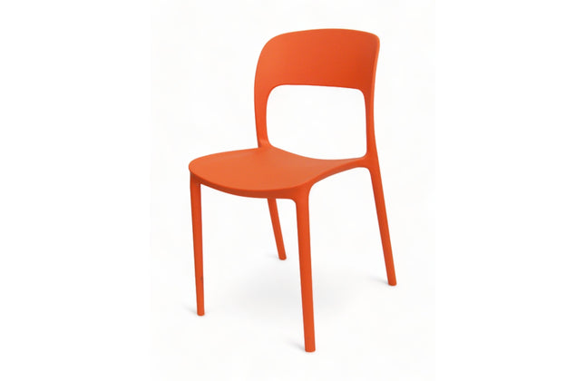 AMKO P633 Orange Commercial Grade Restaurant Durable Plastic Chair