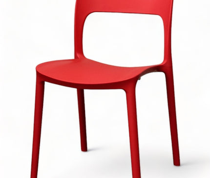 AMKO P633 Red Commercial Grade Restaurant Durable Plastic Chair