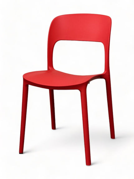 AMKO P633 Red Commercial Grade Restaurant Durable Plastic Chair