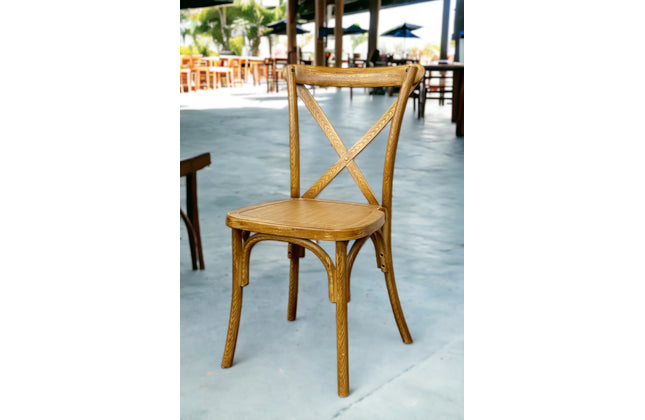 AMKO P753 Commercial Grade Restaurant Durable Plastic X-Back Chair