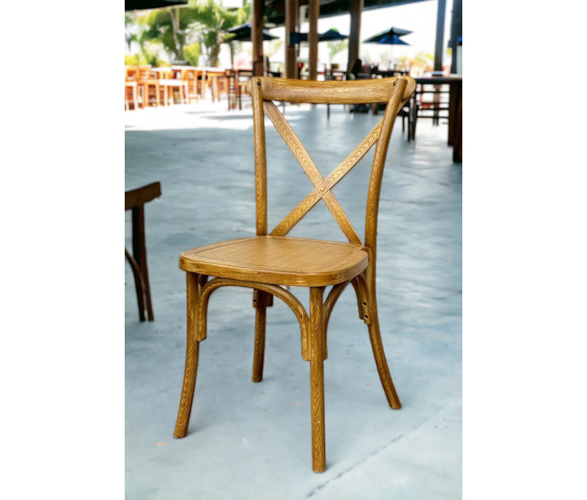 AMKO P753 Commercial Grade Restaurant Durable Plastic X-Back Chair