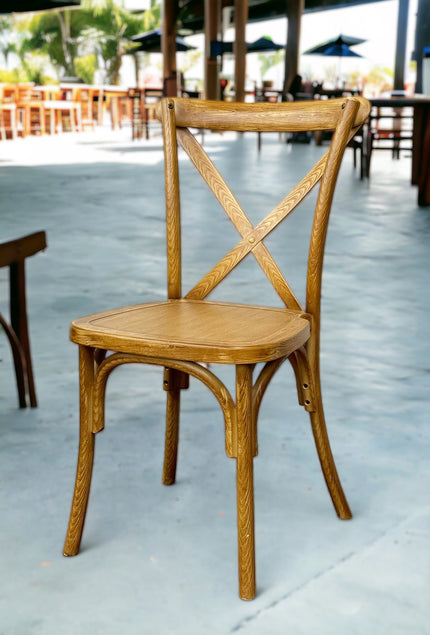 AMKO P753 Commercial Grade Restaurant Durable Plastic X-Back Chair