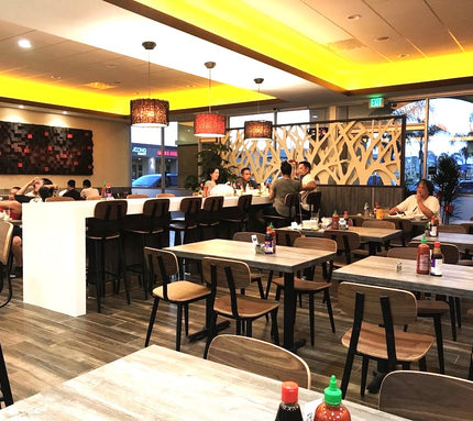 AMKO M7775 Black Walnut Metal Commercial Grade Restaurant Chair