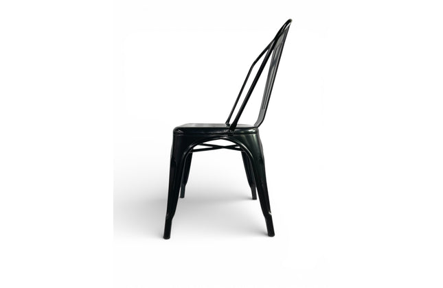 AMKO M7781 Black Outdoor Commercial Grade Restaurant Chair