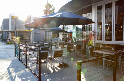 AMKO 543SG Espresso Aluminum Commercial Grade Restaurant Chair