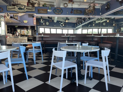 AMKO P148 White Commercial Grade Restaurant Durable Plastic Chair