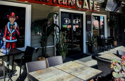 AMKO T73B Weathered HPL Restaurant Patio Table Top