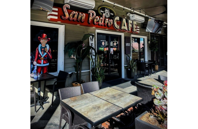 AMKO T73B Weathered HPL Restaurant Patio Table Top