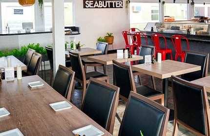 AMKO M955 Walnut Black Commercial Grade Restaurant Chair