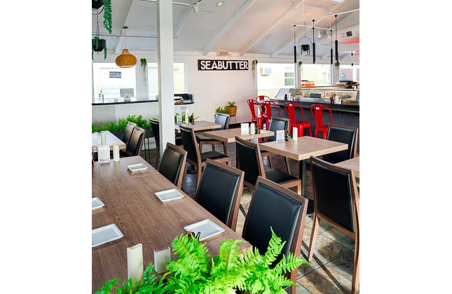 AMKO M955 Walnut Black Commercial Grade Restaurant Chair