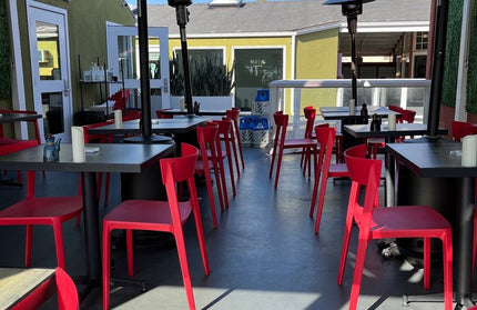 AMKO P148 Red Commercial Grade Restaurant Durable Plastic Chair