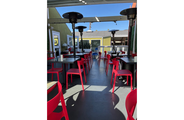 AMKO P148 Red Commercial Grade Restaurant Durable Plastic Chair