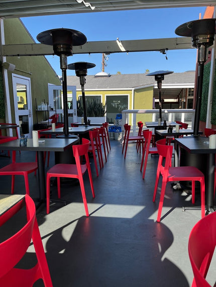 AMKO P148 Red Commercial Grade Restaurant Durable Plastic Chair