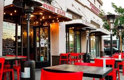 AMKO T73B Weathered HPL Restaurant Patio Table Top