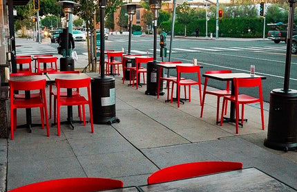 AMKO P148 Red Commercial Grade Restaurant Durable Plastic Chair