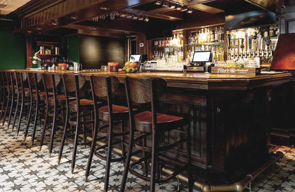 AMKO 2645 Restaurant Solid Wood Barstool