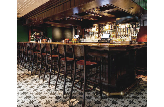 AMKO 2645 Restaurant Solid Wood Barstool