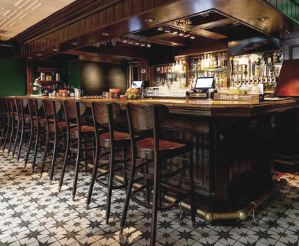 AMKO 2645 Restaurant Solid Wood Barstool