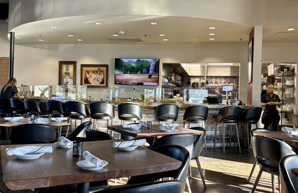 AMKO M5670BS Black Commercial Grade Restaurant Barstool