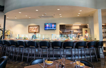 AMKO M5670BS Black Commercial Grade Restaurant Barstool