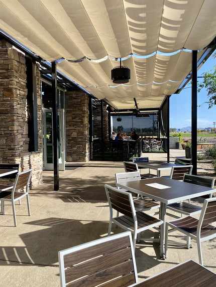 AMKO 543SG Espresso Aluminum Commercial Grade Restaurant Chair