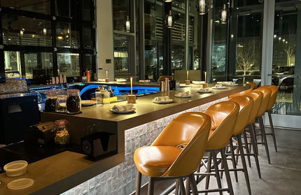 AMKO M5670BS Orange Commercial Grade Restaurant Barstool