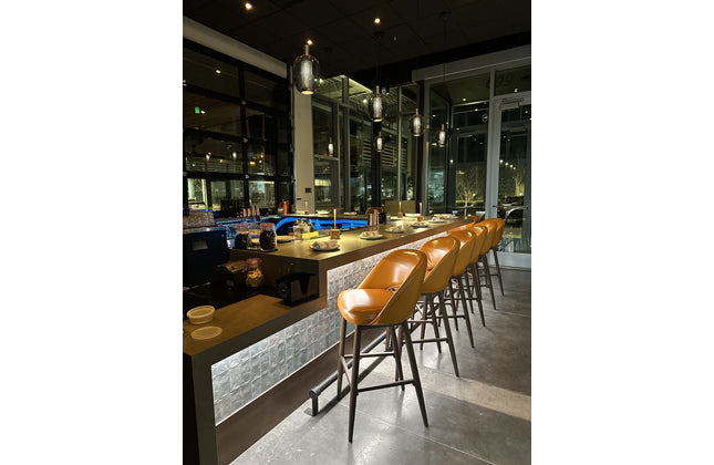 AMKO M5670BS Orange Commercial Grade Restaurant Barstool