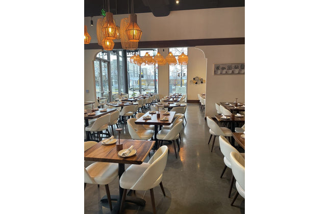 AMKO M5670 White Commercial Grade Restaurant Chair