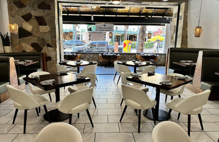 AMKO M5670 White Commercial Grade Restaurant Chair