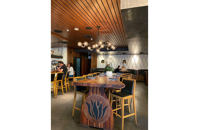 AMKO M2955 Oak Commercial Grade Restaurant Barstool