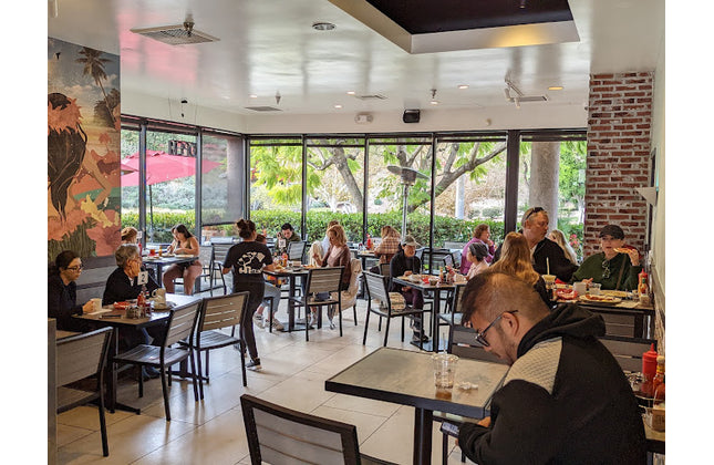 AMKO T73B Weathered HPL Restaurant Patio Table Top