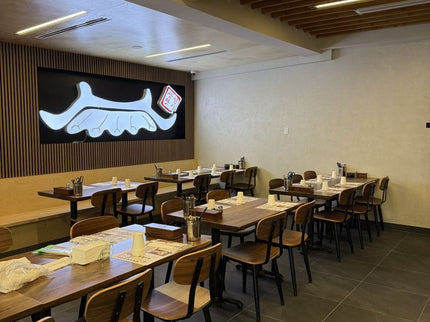 AMKO M7775 Black Walnut Metal Commercial Grade Restaurant Chair