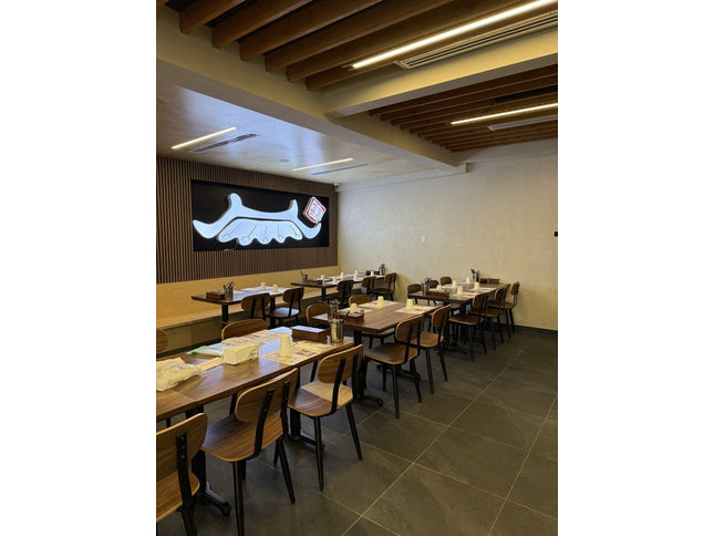 AMKO M7775 Black Walnut Metal Commercial Grade Restaurant Chair